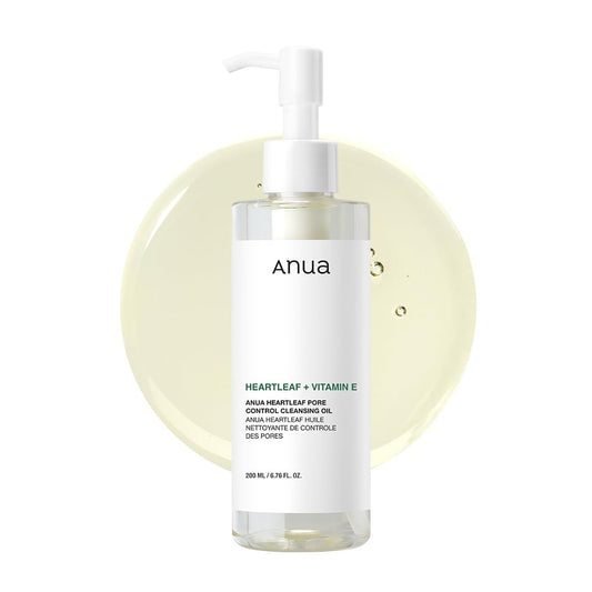 Anua Heartleaf Pore Control Cleansing Oil Oil Cleanser for Face Makeup Blackhead Remover Korean Skin Care 6.76 fl oz(200ml) (original)