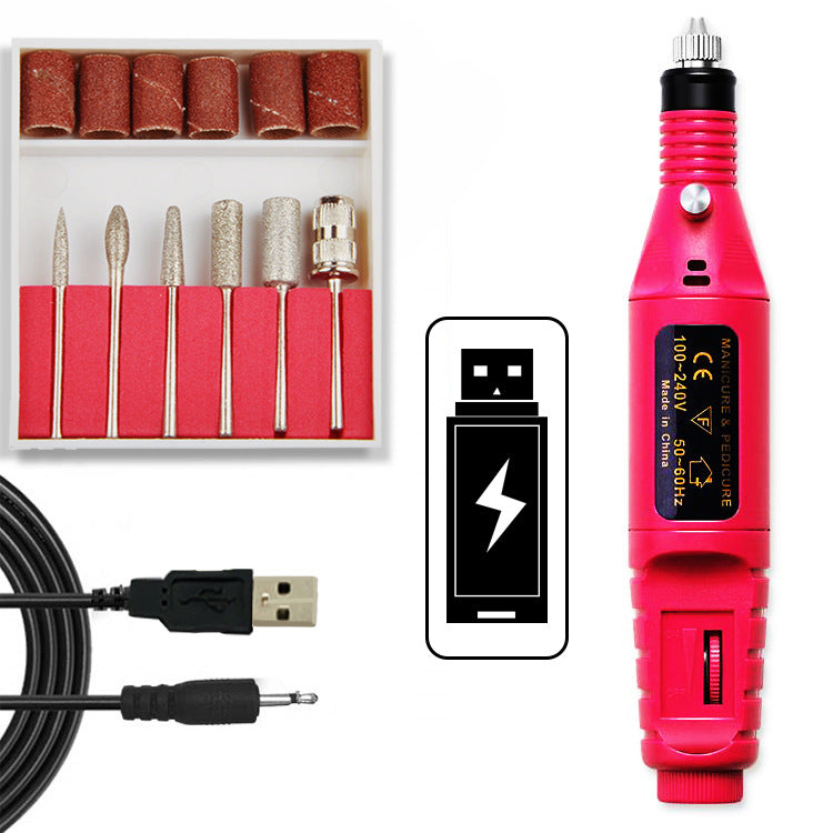 Mini Electric Nail Drill USB Portable Set