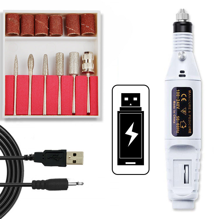 Mini Electric Nail Drill USB Portable Set